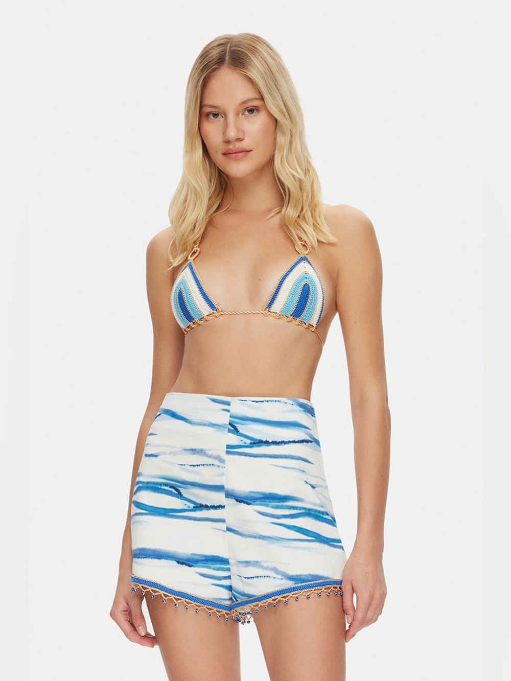 NWT My Beachy Side Beaded High-Rise Shorts – Size S